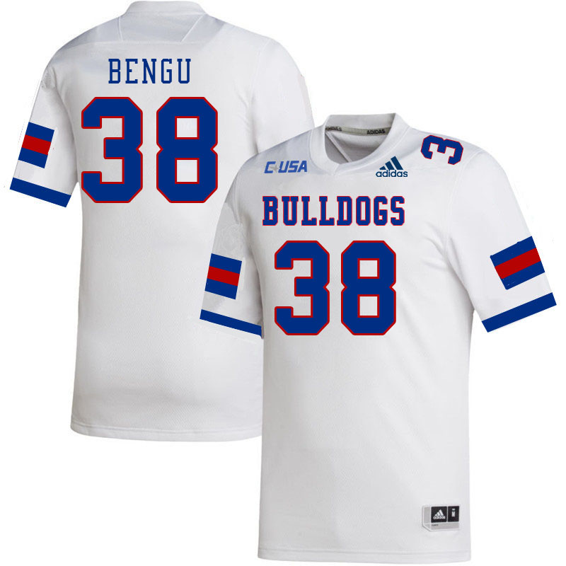 Men-Youth #38 Arlind Bengu Louisiana Tech Bulldogs 2023 College Football Jerseys Stitched-White